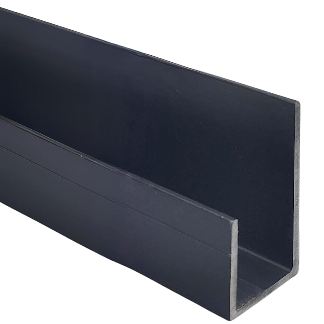 Perfil PVC Fulltech Jota Negro Reforzado 5m