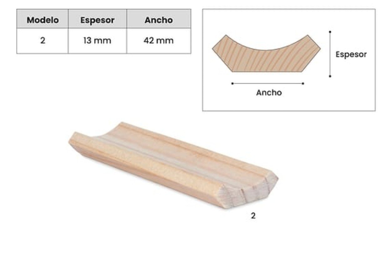 Moldura/Corniza Pino Finger 13 x 42mm x 3 metros